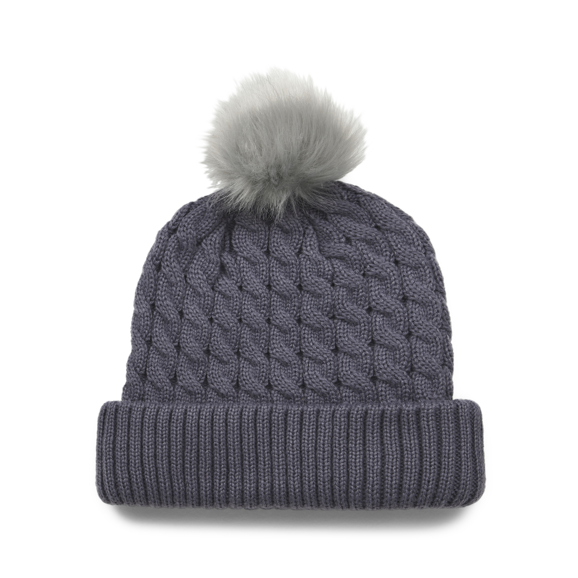 Cable Knit Pom Pom